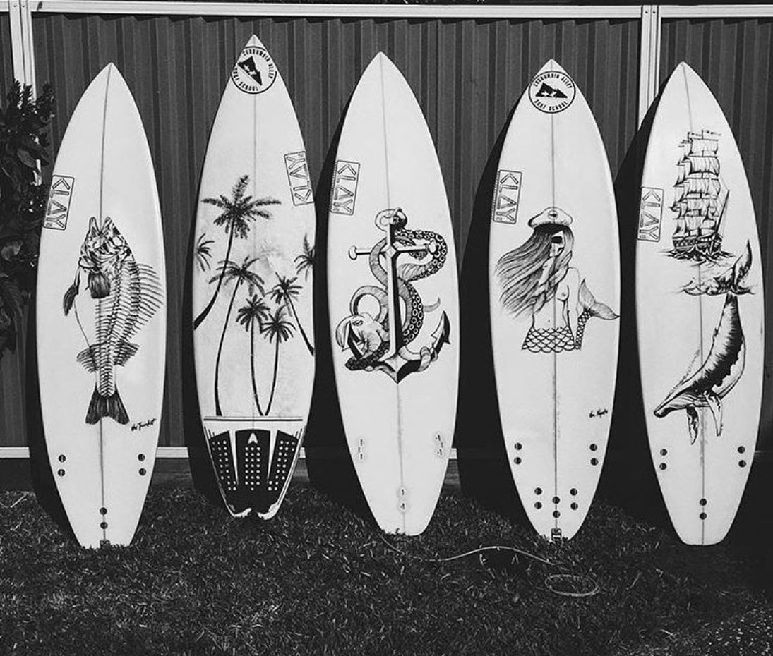 surfboard art